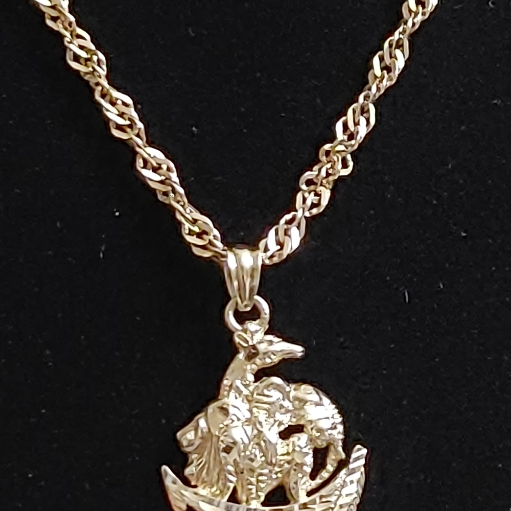 10k necklace and 10k pendant